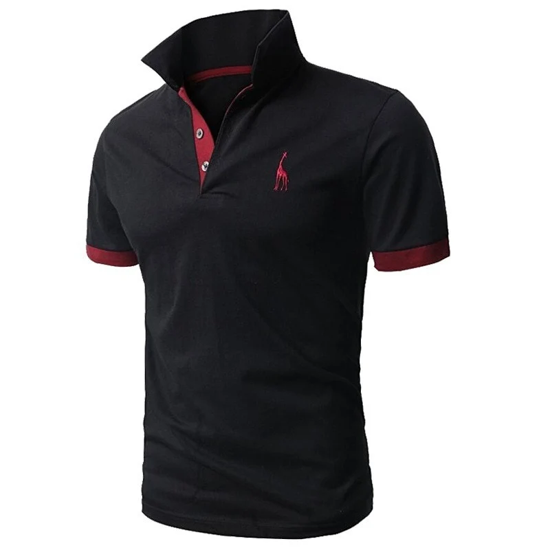 Männer Poloshirt Kontrast Kragen Polo Kurzarm Slim Fit Hemd Polohemd T-Shirt NEU