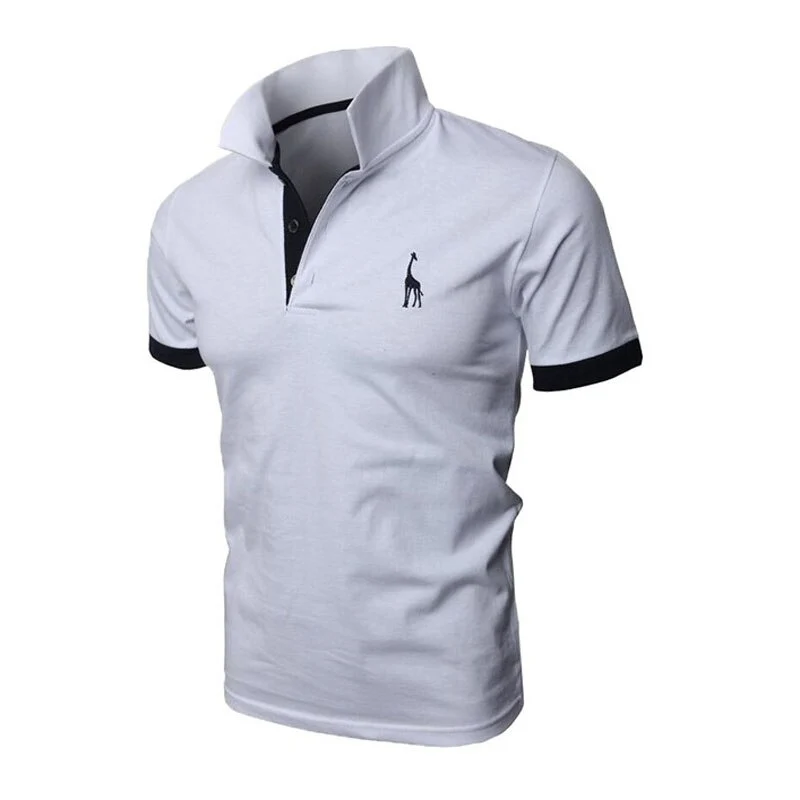 Männer Poloshirt Kontrast Kragen Polo Kurzarm Slim Fit Hemd Polohemd T-Shirt NEU