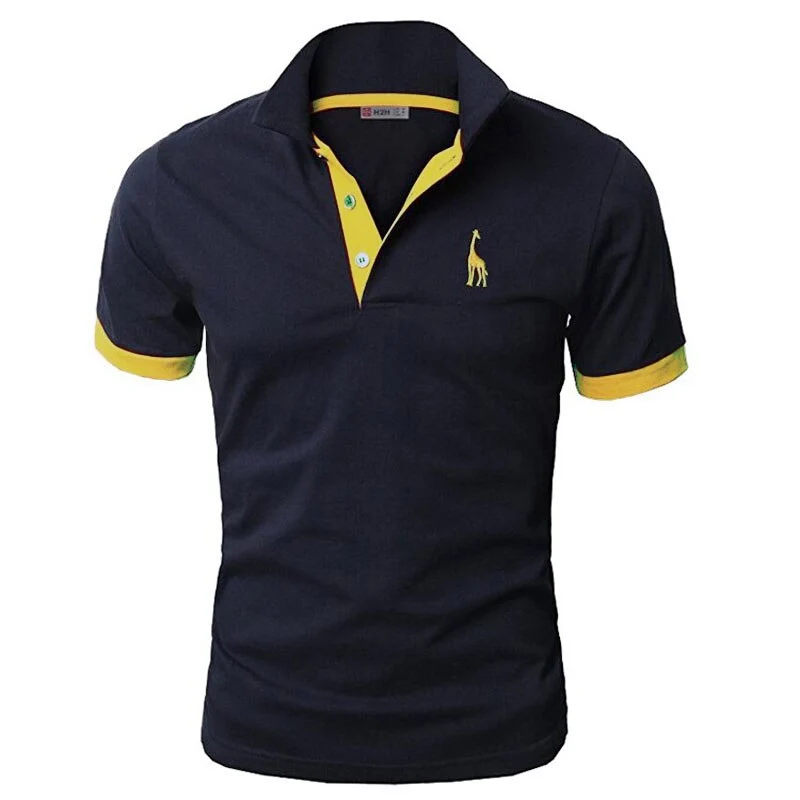 Männer Poloshirt Kontrast Kragen Polo Kurzarm Slim Fit Hemd Polohemd T-Shirt NEU