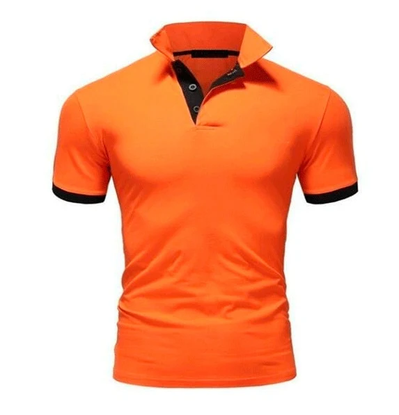Männer Poloshirt Kontrast Kragen Polo Kurzarm Slim Fit Hemd Polohemd T-Shirt NEU