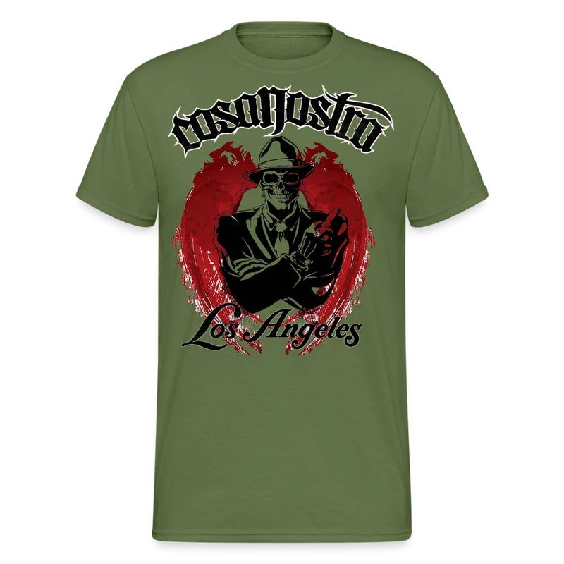 Herren COSA NOSTRA T-Shirt Rundhals Unisex Streetwear Gildan 100% Baumwolle