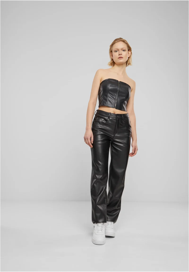 UC Synthetic Leather Bandeau Top