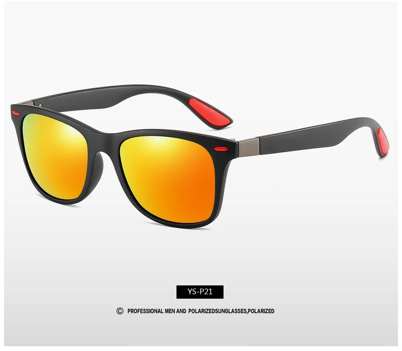 Fashion Sonnenbrille Herren HD Polarisiert 100% UV400 Polycarbonat Pilotenbrille