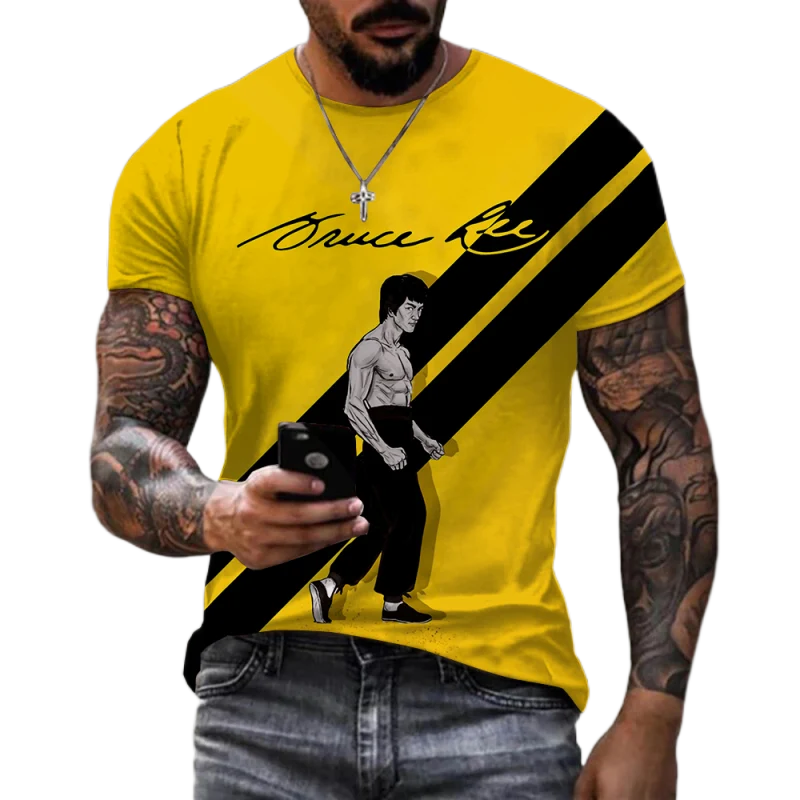 Unisex 3D-T-Shirt Streetwear Fashion Kung Fu Super Star Bruce Lee