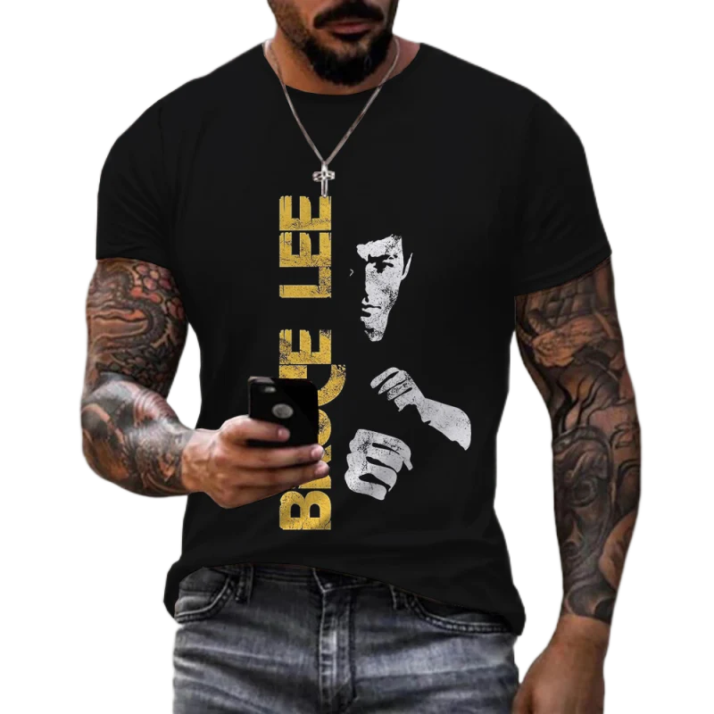 Unisex 3D-T-Shirt Streetwear Fashion Kung Fu Super Star Bruce Lee