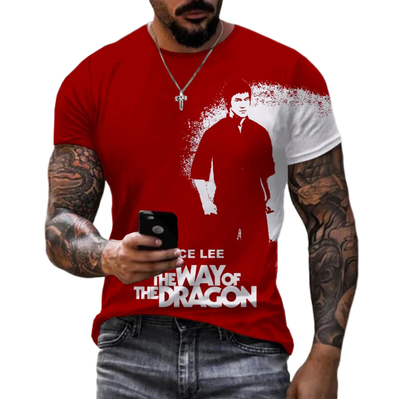 Unisex 3D-T-Shirt Streetwear Fashion Kung Fu Super Star Bruce Lee