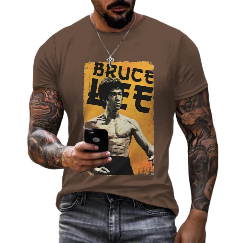 Unisex 3D-T-Shirt Streetwear Fashion Kung Fu Super Star Bruce Lee