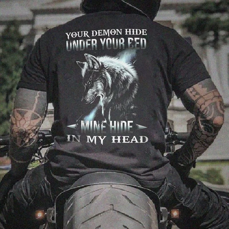 Fashion Herren Vikings Horror Skull 3D T-Shirt Rundhals Unisex Sommer Streetwear
