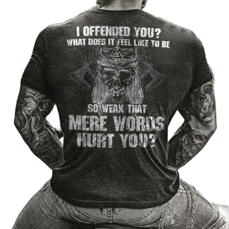 Fashion Herren Vikings Horror Skull 3D T-Shirt Rundhals Unisex Sommer Streetwear