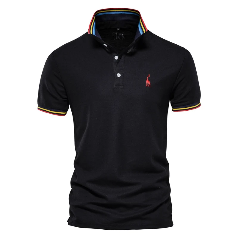 Herren Poloshirt Kontrast Kragen Polo Kurzarm Slim Fit Hemd Polohemd T-Shirt NEU