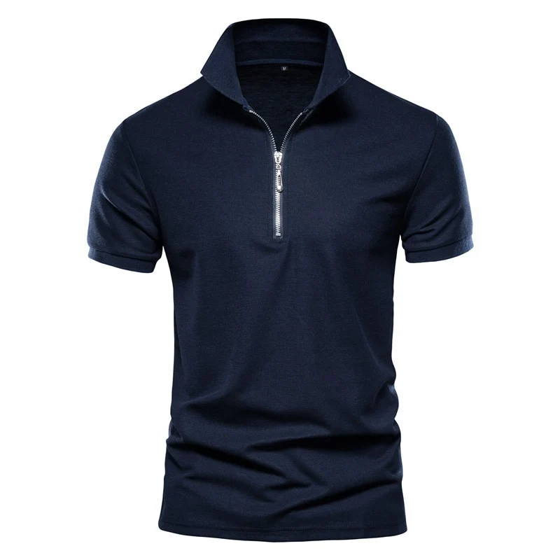 Herren Poloshirt Kontrast Kragen Polo Kurzarm Slim Fit Hemd Polohemd T-Shirt NEU
