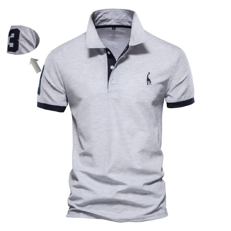 Herren Poloshirt Kontrast Kragen Polo Kurzarm Slim Fit Hemd Polohemd T-Shirt NEU