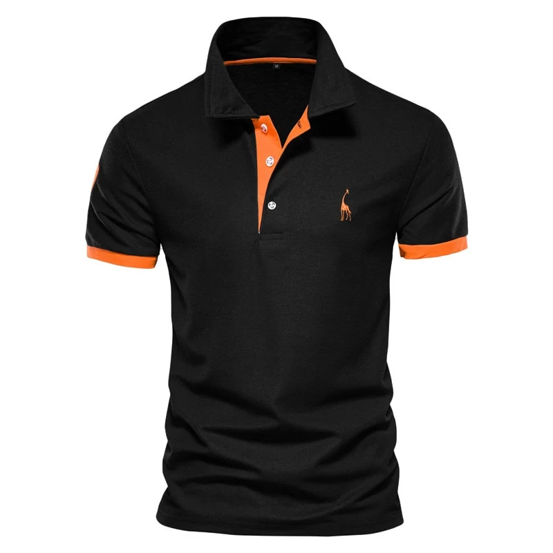 Herren Poloshirt Kontrast Kragen Polo Kurzarm Slim Fit Hemd Polohemd T-Shirt NEU