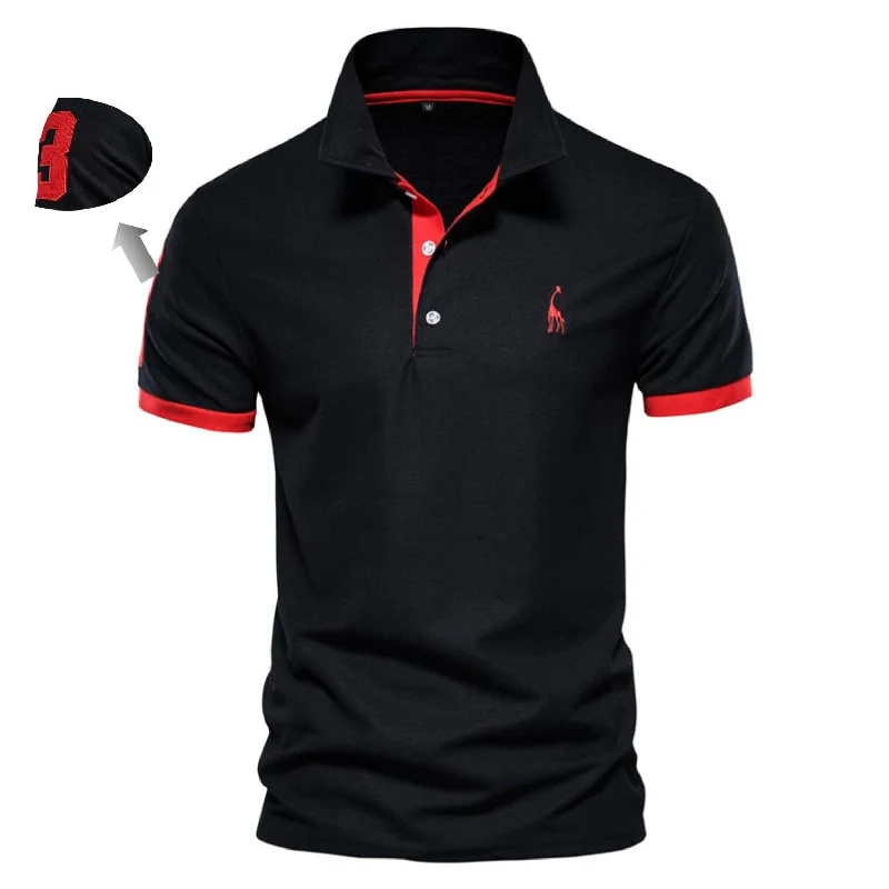 Herren Poloshirt Kontrast Kragen Polo Kurzarm Slim Fit Hemd Polohemd T-Shirt NEU