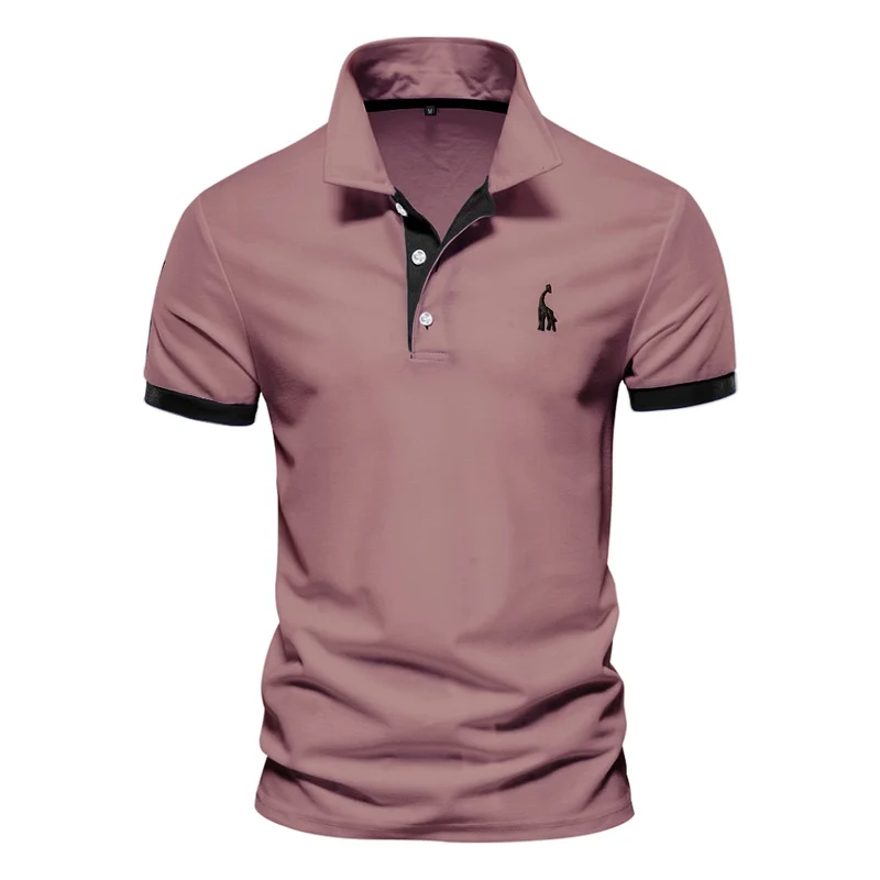 Herren Poloshirt Kontrast Kragen Polo Kurzarm Slim Fit Hemd Polohemd T-Shirt NEU
