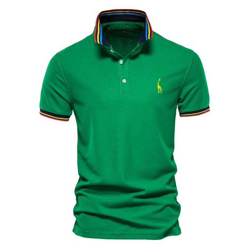 Herren Poloshirt Kontrast Kragen Polo Kurzarm Slim Fit Hemd Polohemd T-Shirt NEU