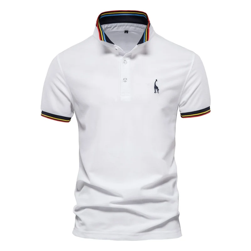 Herren Poloshirt Kontrast Kragen Polo Kurzarm Slim Fit Hemd Polohemd T-Shirt NEU