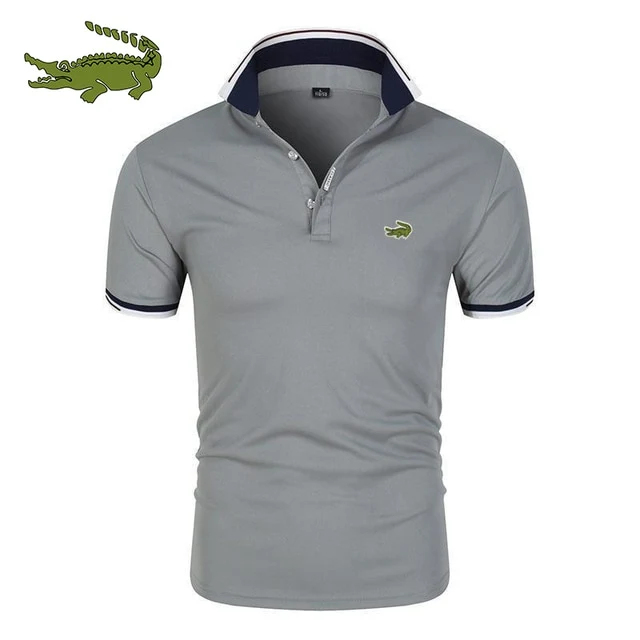 Herren Poloshirt Kontrast Kragen Polo Kurzarm Slim Fit Hemd Polohemd T-Shirt NEU