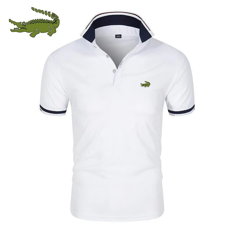 Herren Poloshirt Kontrast Kragen Polo Kurzarm Slim Fit Hemd Polohemd T-Shirt NEU