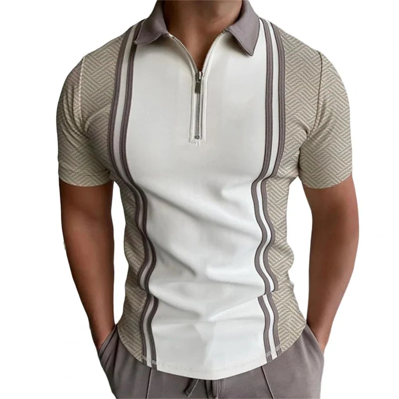 Herren Poloshirt Kontrast Kragen Polo Kurzarm Slim Fit Hemd Polohemd T-Shirt NEU