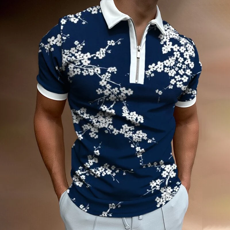 Herren Poloshirt Kontrast Kragen Polo Kurzarm Slim Fit Hemd Polohemd T-Shirt NEU