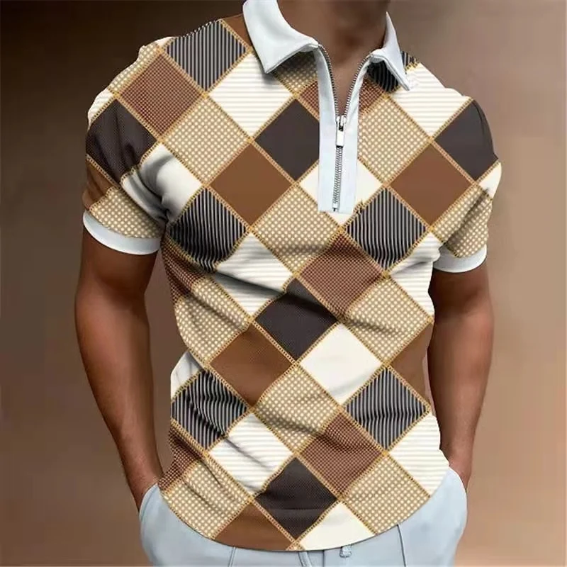 Herren Poloshirt Kontrast Kragen Polo Kurzarm Slim Fit Hemd Polohemd T-Shirt NEU