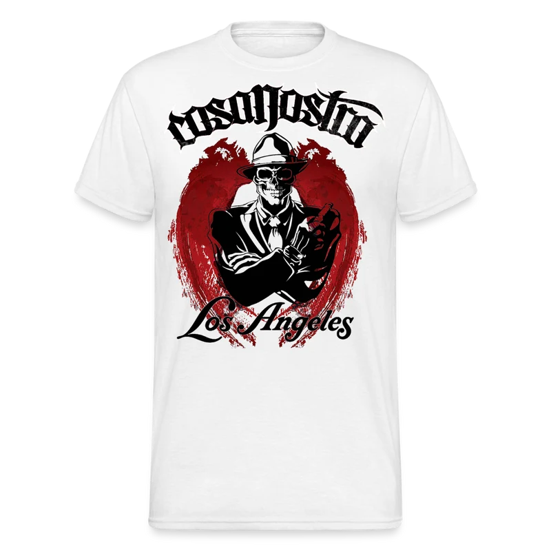 Herren COSA NOSTRA T-Shirt Rundhals Unisex Streetwear Gildan 100% Baumwolle