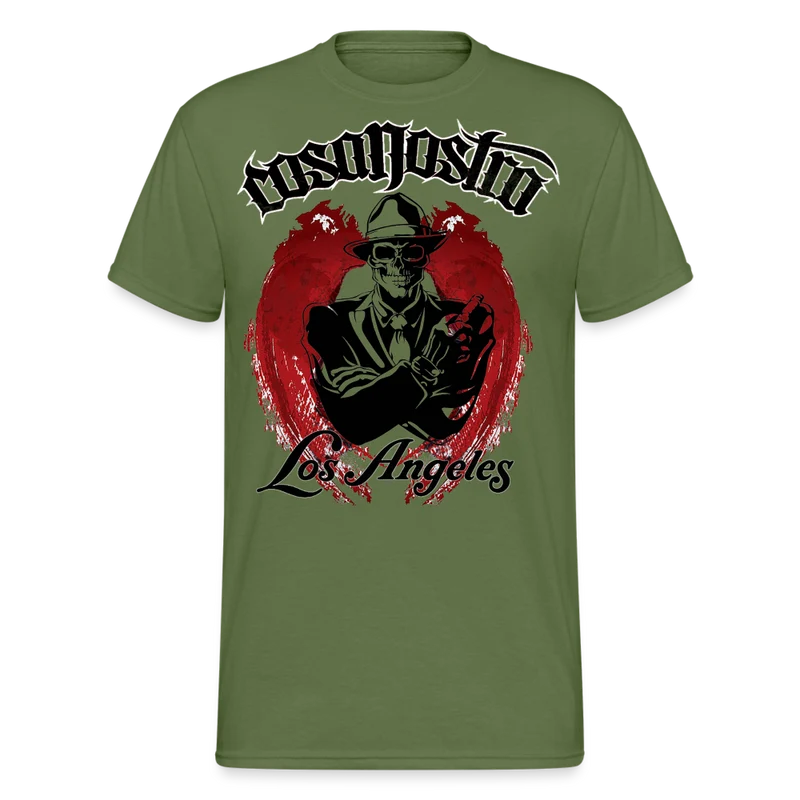 Herren COSA NOSTRA T-Shirt Rundhals Unisex Streetwear Gildan 100% Baumwolle