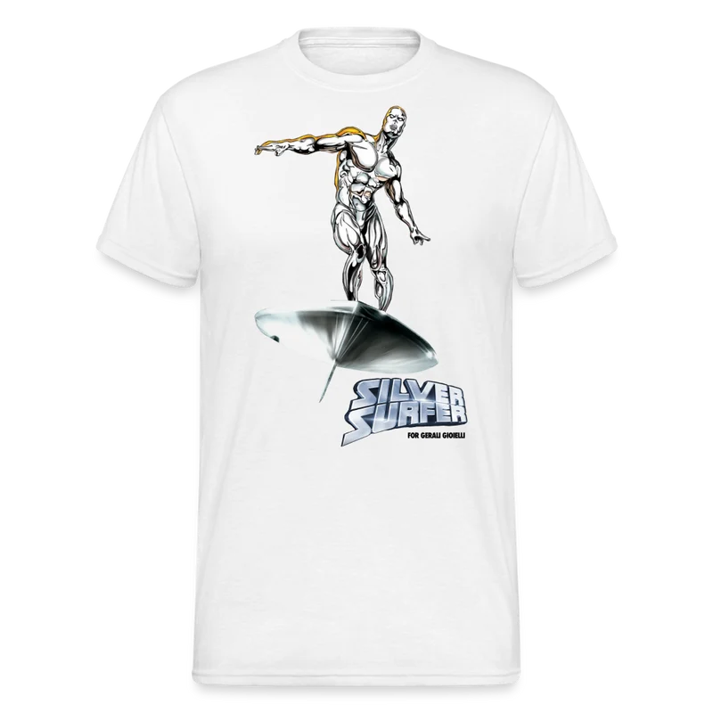 Herren Silver Surfer T-Shirt Rundhals Unisex Streetwear Gildan 100% Baumwolle