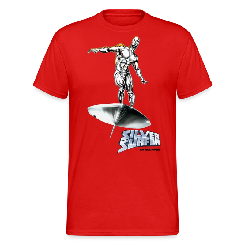 Herren Silver Surfer T-Shirt Rundhals Unisex Streetwear Gildan 100% Baumwolle