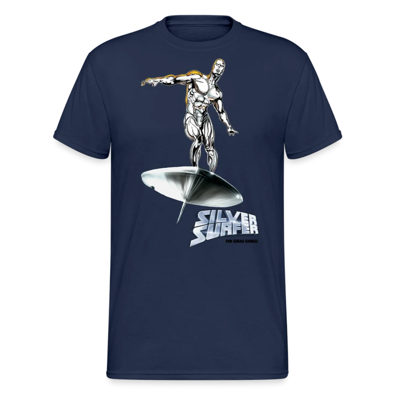 Herren Silver Surfer T-Shirt Rundhals Unisex Streetwear Gildan 100% Baumwolle