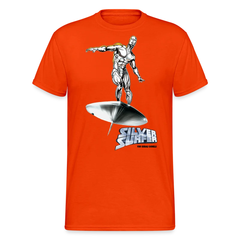 Herren Silver Surfer T-Shirt Rundhals Unisex Streetwear Gildan 100% Baumwolle