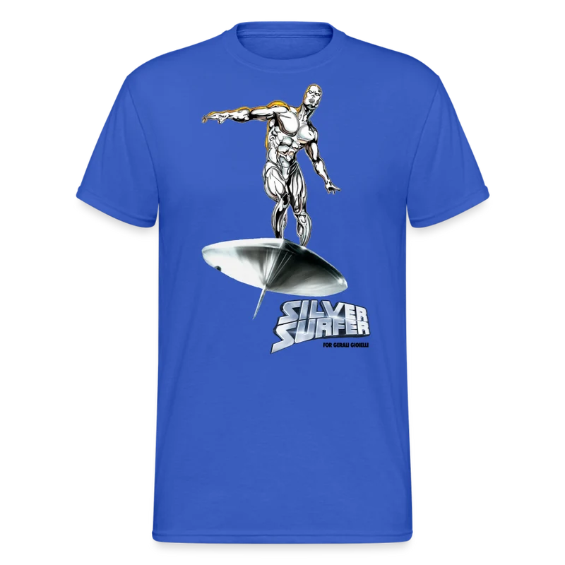 Herren Silver Surfer T-Shirt Rundhals Unisex Streetwear Gildan 100% Baumwolle