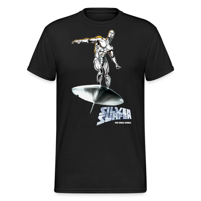 Herren Silver Surfer T-Shirt Rundhals Unisex Streetwear Gildan 100% Baumwolle