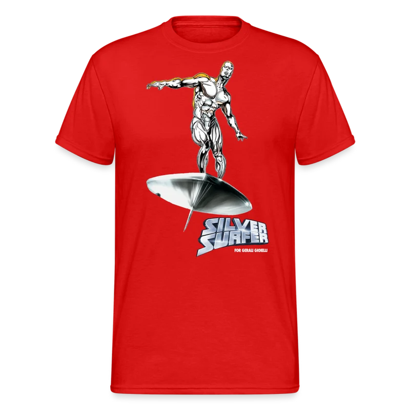Herren Silver Surfer T-Shirt Rundhals Unisex Streetwear Gildan 100% Baumwolle