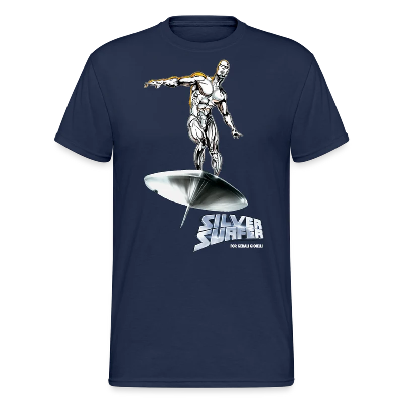 Herren Silver Surfer T-Shirt Rundhals Unisex Streetwear Gildan 100% Baumwolle