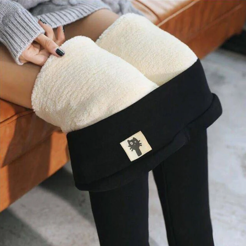 Frauen Winter Warm Thermo Hose Innenfleece Strumpfhose Blickdicht Hosen Leggins