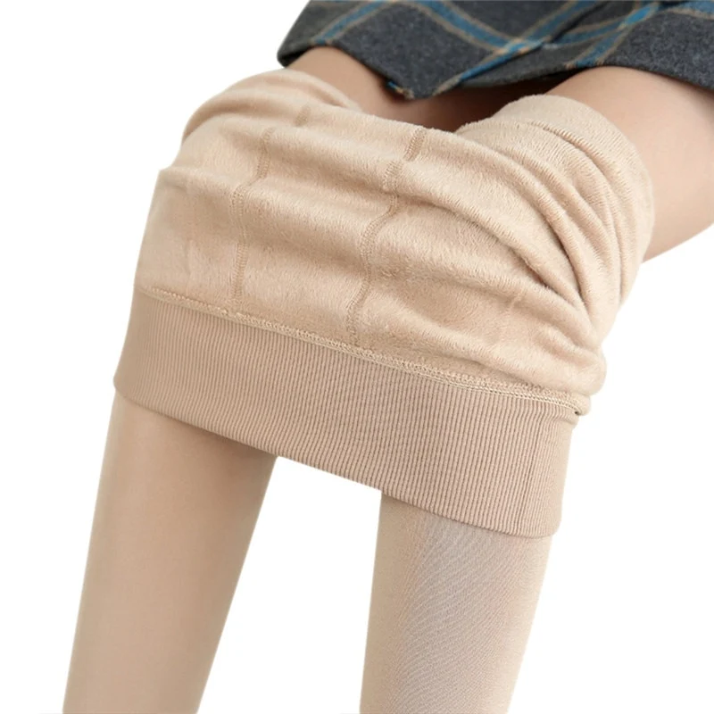 Frauen Winter Warm Thermo Hose Innenfleece Strumpfhose Blickdicht Hosen Leggins