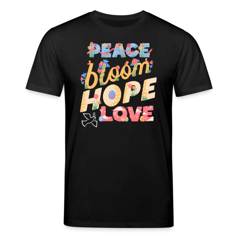 Männer Bio-T-Shirt von Stanley & Stella Peace Bloom Hope Love
