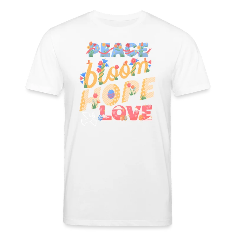 Männer Bio-T-Shirt von Stanley & Stella Peace Bloom Hope Love