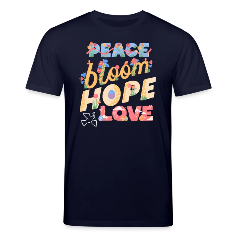 Männer Bio-T-Shirt von Stanley & Stella Peace Bloom Hope Love