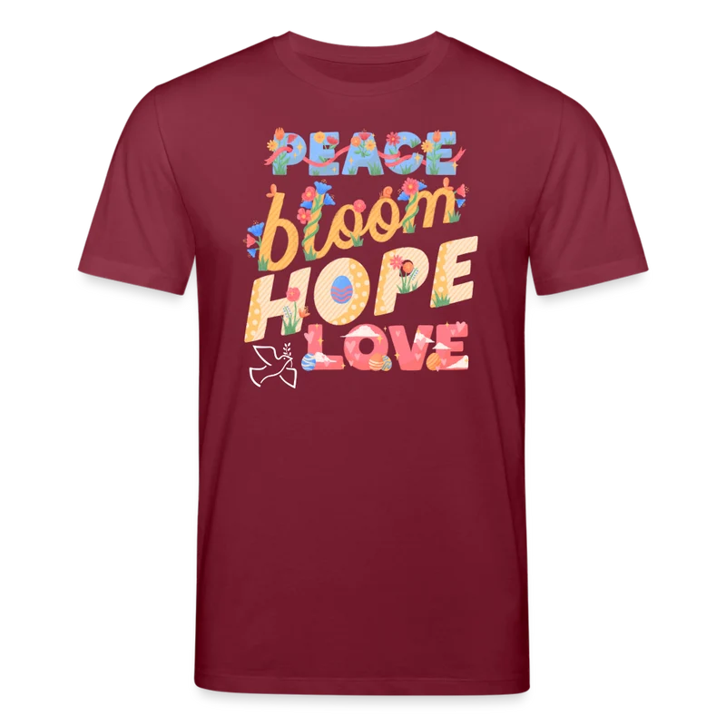 Männer Bio-T-Shirt von Stanley & Stella Peace Bloom Hope Love