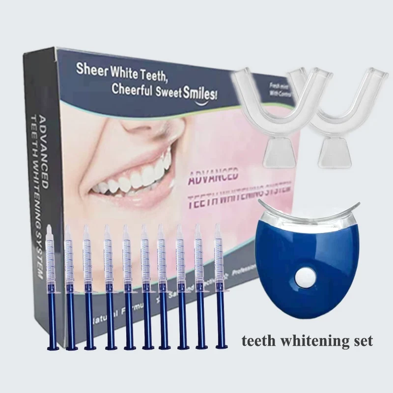 Professionelle Zahnaufhellung mit Gel Teethwhitening Kit, UV-LED bleaching Set