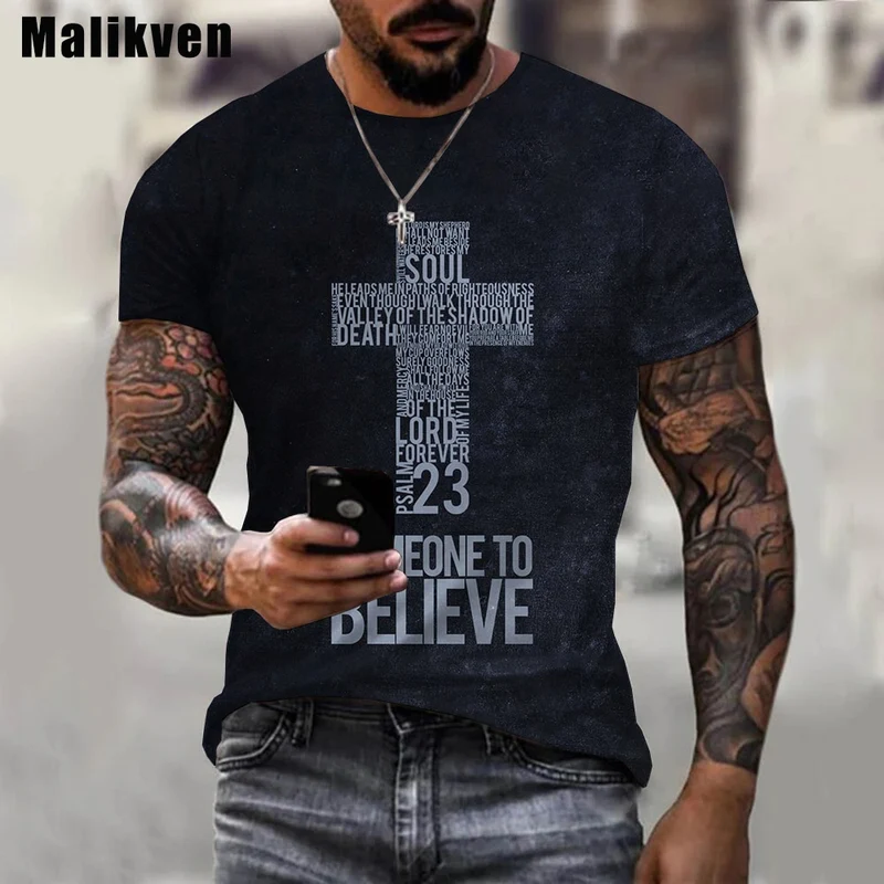 3D T-Shirt Unisex Sommer Streetwear Jesus Christus Kreuz