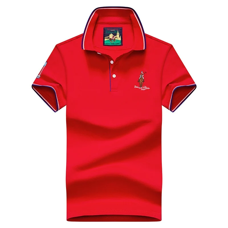 Herren Poloshirt Kontrast Kragen Polo Kurzarm Slim Fit Hemd Polohemd T-Shirt NEU