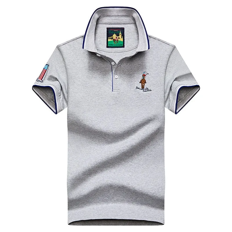 Herren Poloshirt Kontrast Kragen Polo Kurzarm Slim Fit Hemd Polohemd T-Shirt NEU