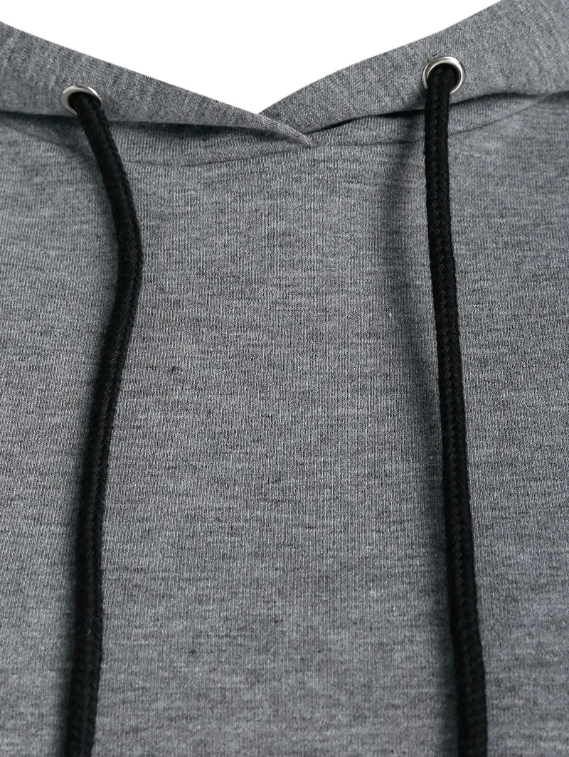 Frauen Langarm Minikleid Kapuzenpullover Kleid Hoodie Sweatshirt Sweatkleid
