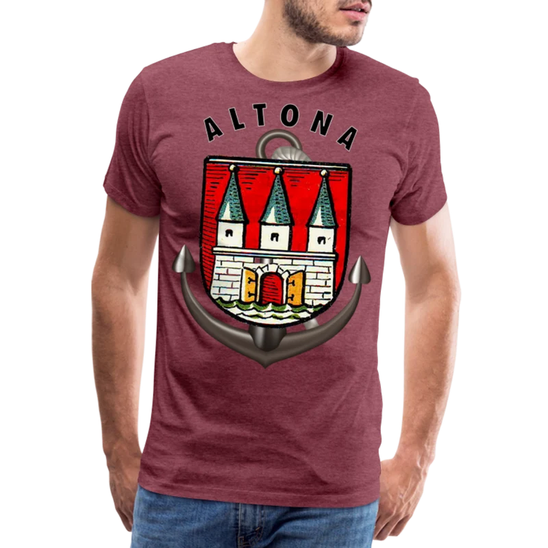 Männer Fashion Hamburg ALTONA T-Shirt Rundhals Unisex Streetwear