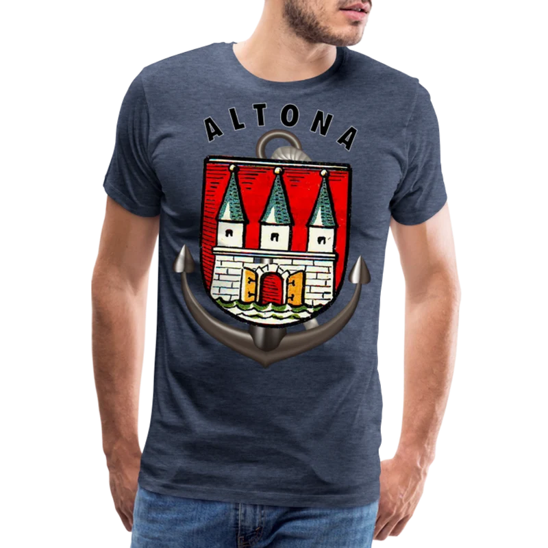 Männer Fashion Hamburg ALTONA T-Shirt Rundhals Unisex Streetwear