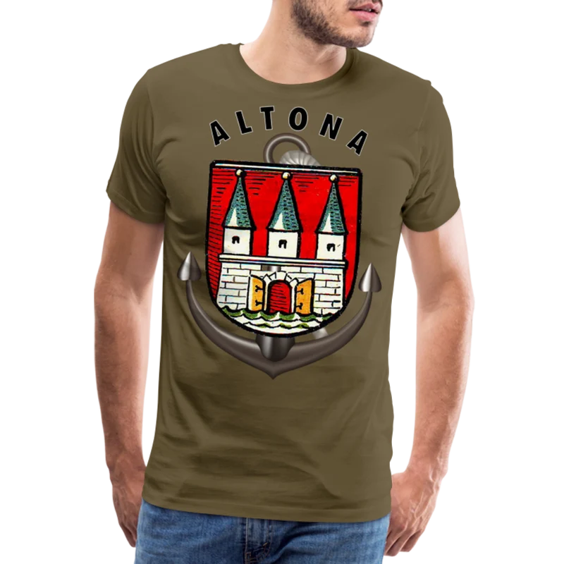 Männer Fashion Hamburg ALTONA T-Shirt Rundhals Unisex Streetwear
